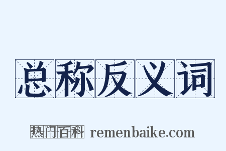 总称反义词是什么意思的图片